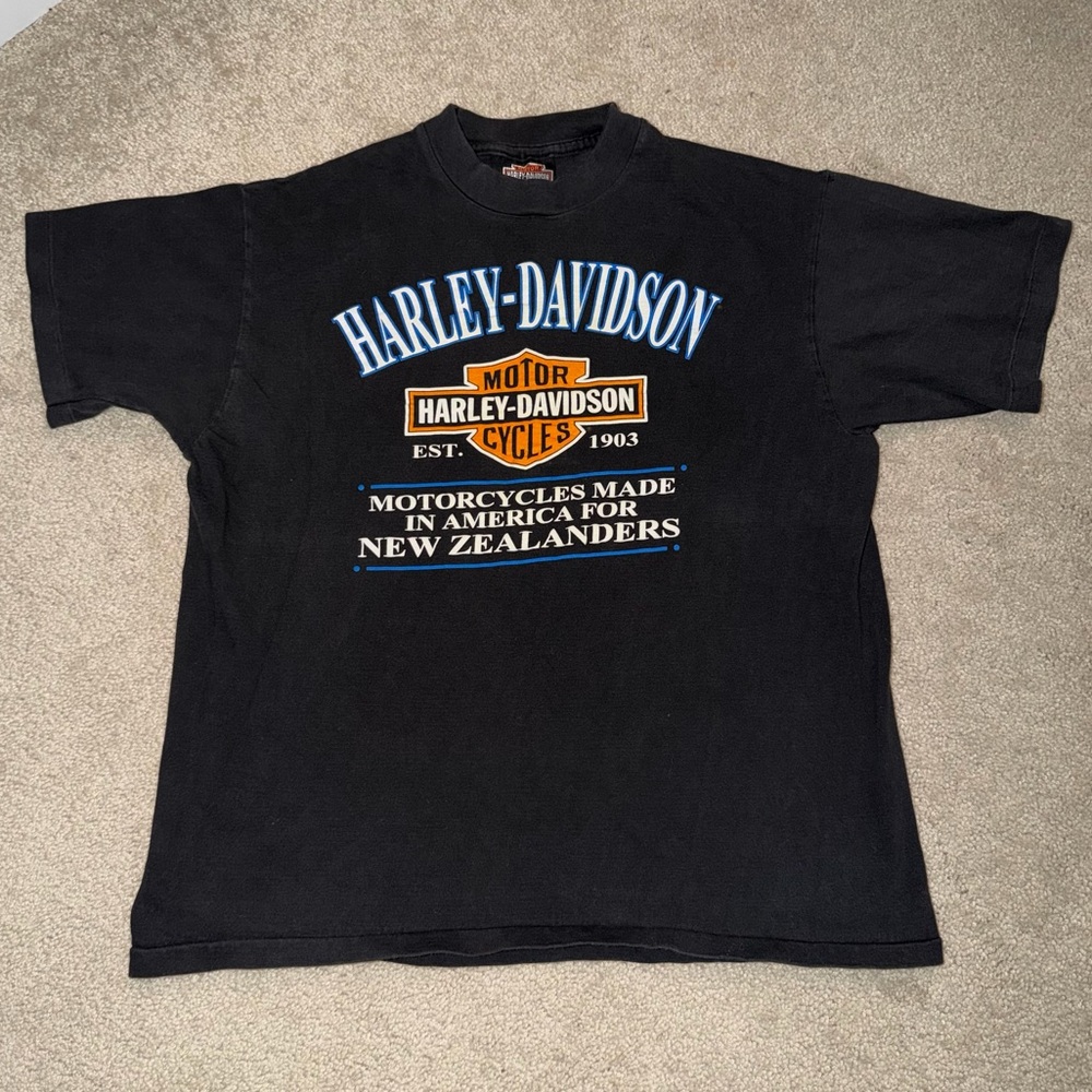 VTG 1998 Harley-Davidson Single Stitch Tee - Dunedin New Zealand Dealer T-Shirt